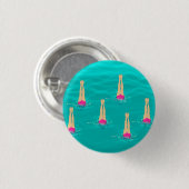 Kunstschwimmer schwimmen unter Wasser Button (Vorne & Hinten)