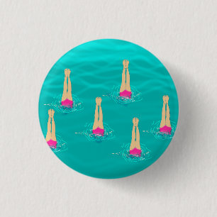 Kunstschwimmer schwimmen unter Wasser Button