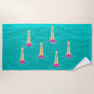 Kunstschwimmer - Schwimmen unter Wasser Strandtuch