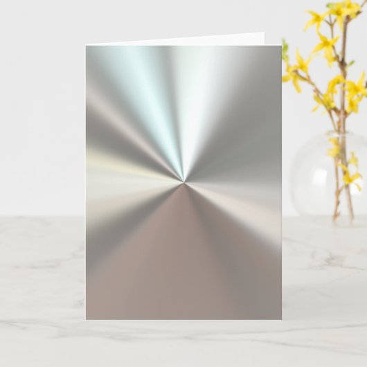 Kunstsilbermetall Karte (Gelbe Blume)