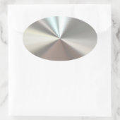 Kunstsilbermetall Ovaler Aufkleber (Tasche)