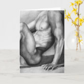 Kunstskizze für Muskelmännchen Karte (Gelbe Blume)