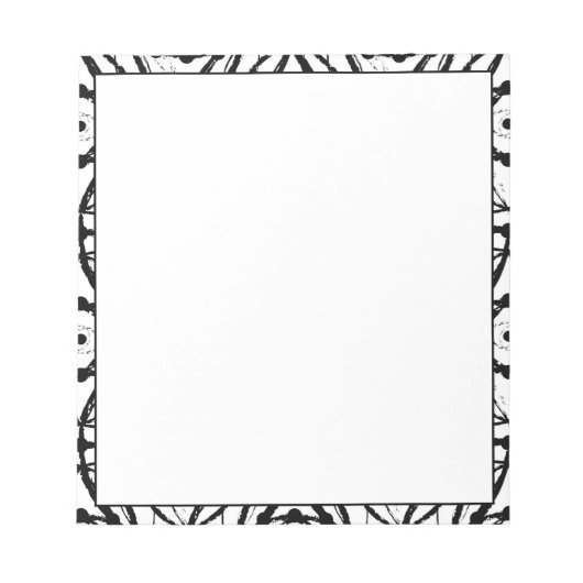 Kunstskizze Schwarz & Weiß Notizblock (Vorderseite)