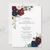 Kunstskizze von Chic Line Hochzeit der Marine Burg Einladung (Vorderseite)