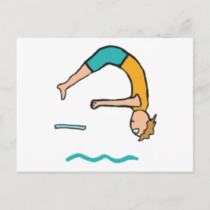 Kunstspringen Postkarte