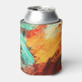 Kunstspritzen, abstrakte Farbtextur. Dosenkühler (Kanne Vorderseite)