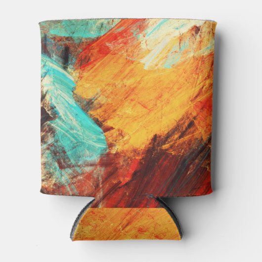 Kunstspritzen, abstrakte Farbtextur. Dosenkühler (Vorderseite)