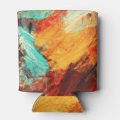 Kunstspritzen, abstrakte Farbtextur. Dosenkühler (Rückseite)