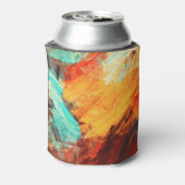 Kunstspritzen, abstrakte Farbtextur. Dosenkühler (Kanne Rückseite)