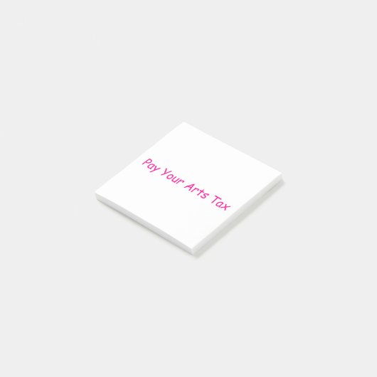 Kunststeuer bezahlen post-it klebezettel (angewinkelt)