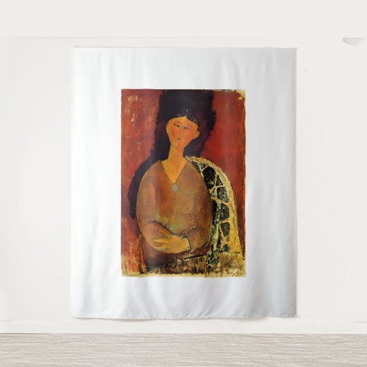Kunststil von Amedeo Modigliani Wandteppich (Vorderseite)
