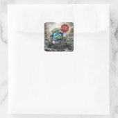 Kunststoff anhalten quadratischer aufkleber (Tasche)