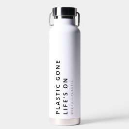 KUNSTSTOFF, DAS LEBEN LIEGT AUF GERETTET PLANETENS TRINKFLASCHE