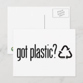 Kunststoff got? Recycelnd Zeichen Postkarte (Vorne/Hinten)