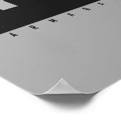 KUNSTSTOFF IT Schwarzer & weißer Pop Art ChickenPo Poster (Ecke)