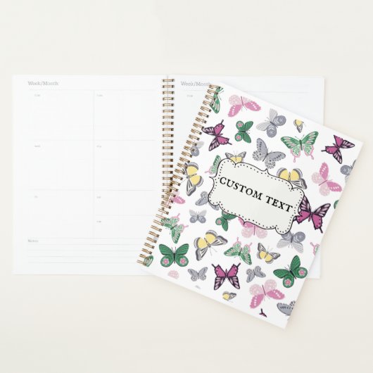 Kunststoff-Laminat Butterfly Print Personalisiert Planer (Anzeige)