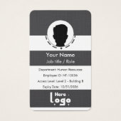 Kunststoff-Mitarbeiterausweis individuell anpassen (Vorderseite)