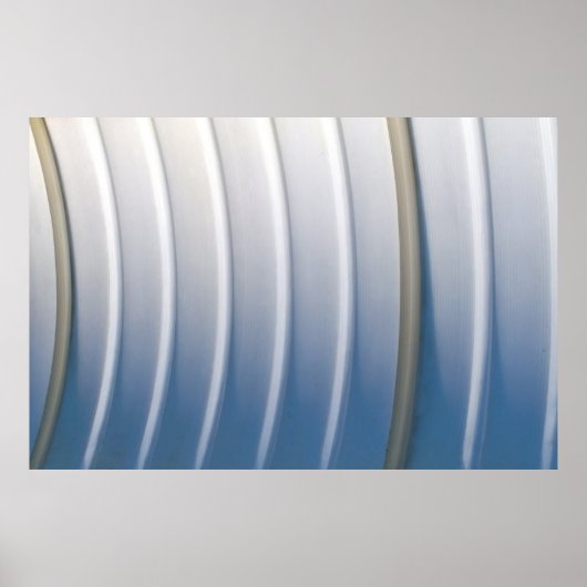 Kunststoffbehälter, blau und weiß poster (Vorne)