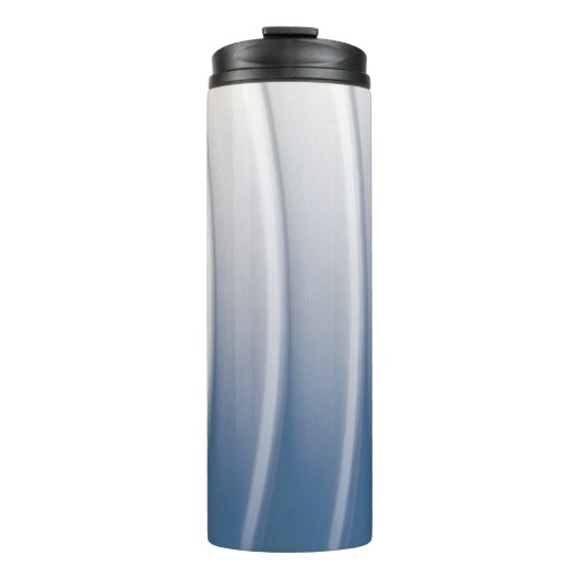 Kunststoffbehälter, blau und weiß thermosbecher (Vorderseite)