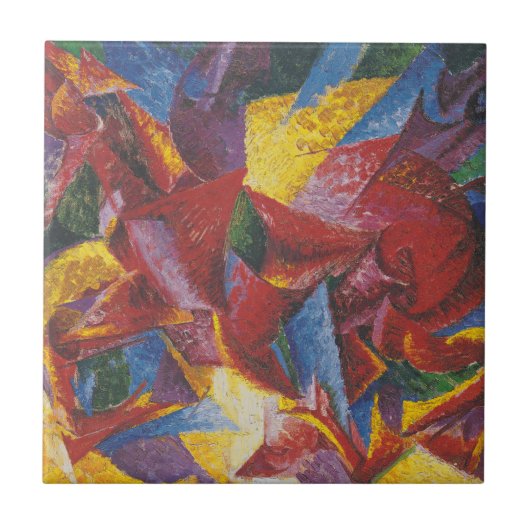 Kunststoffe eines Pferdes - Umberto Boccioni Fliese (Vorderseite)
