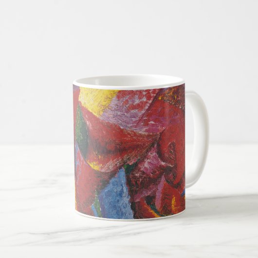 Kunststoffe eines Pferdes - Umberto Boccioni Kaffeetasse (VorderseiteRechts)