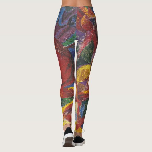 Kunststoffe eines Pferdes - Umberto Boccioni Leggings (Rückseite)