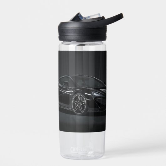Kunststoffflasche mit schwarzem Mclaren Trinkflasche (Links)