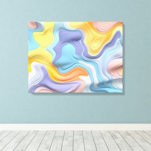 Kunststoffflüssigkeitsformen Leinwanddruck (Insitu (Holzboden))