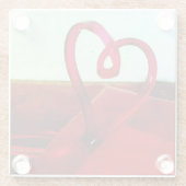 Kunststoffherz Glasuntersetzer (Rückseite)