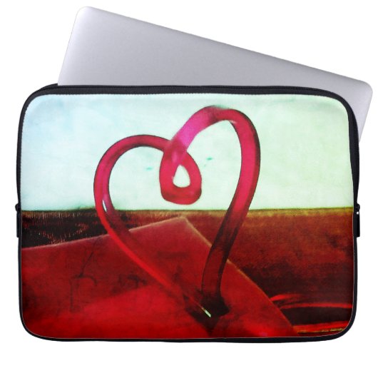 Kunststoffherz Laptopschutzhülle (Vorderseite)