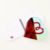 Kunststoffherz Notizblock (Innenseite)