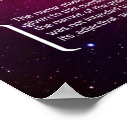 Kunststoffnummer Poster (Ecke)