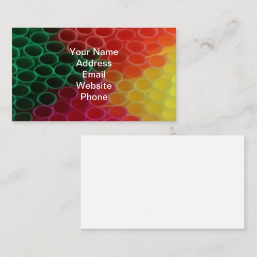 Kunststoffstäbe Visitenkarte (Vorne/Hinten)