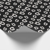 Kunststoffvampirzähne - schwarzes Wrapping Paper Geschenkpapier (Ecke)