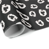 Kunststoffvampirzähne - schwarzes Wrapping Paper Geschenkpapier (Rolleneckpunkt)