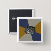 Kunststudent-Eulen-Ratetier Meme Button (Vorne & Hinten)