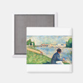 Kunststudie von Georges Seurat Magnet (Vorderseite/Rückseite)