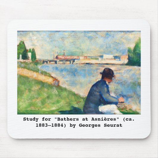 Kunststudie von Georges Seurat Mousepad (Vorne)