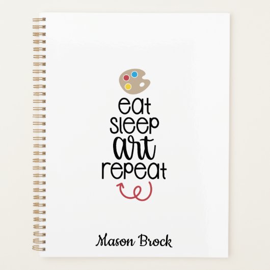 Kunststudiengang personalisierte Gabe Planer (Vorderseite)