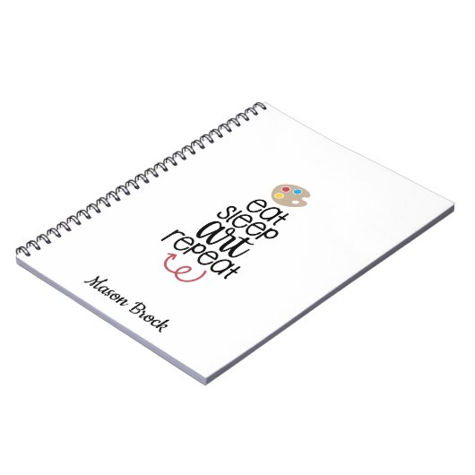 Kunststudienschule personalisiertes Geschenk Noteb Notizblock (Linke Seite)