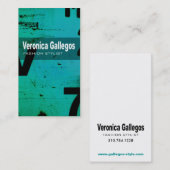 Kunsttech-Geschäfts-Karte "Mode-Stylist " Visitenkarte (Vorne/Hinten)