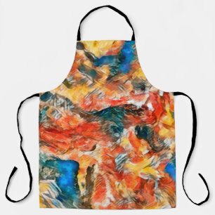 Kunsttextur. Bildliche Kunstwerke. Kreative modern Schürze