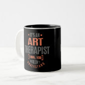 Kunsttherapeut Zweifarbige Tasse (Vorderseite Links)