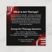 Kunsttherapie Meditation Square Visitenkarte (Rückseite)