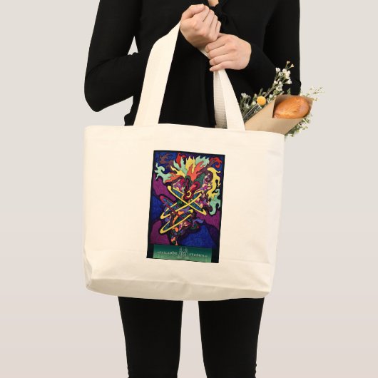 Kunsttote-Tasche "Rings of Power" Jumbo Stoffbeutel (Vorderseite (Produkt))