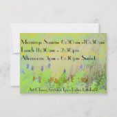 Kunstunterricht-Damen-Mittagessen-Garten-Tees Einladung (Rückseite)