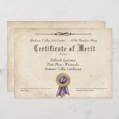 KUNSTVERGABENBESCHEINIGUNG FÜR MUSTER (Vorne/Hinten)