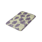 KunstVintager Blumenmusterhintergrund Badematte (Schrägansicht)