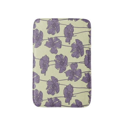 KunstVintager Blumenmusterhintergrund Badematte (Vorderseite Vertikal)