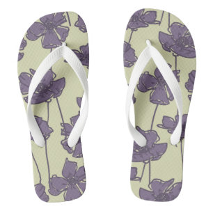 KunstVintager Blumenmusterhintergrund Badesandalen